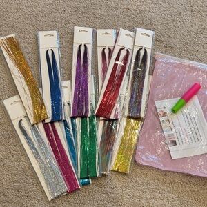 Colorful Tinsel Hair Extensions Set